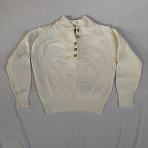 Vintage 70s-80s LL Bean Shawl Collar Cotton Knit Sweater